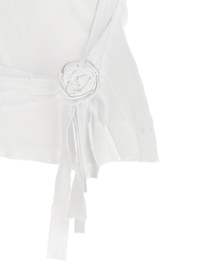 'Distressed Rose Rib' tank top Tops