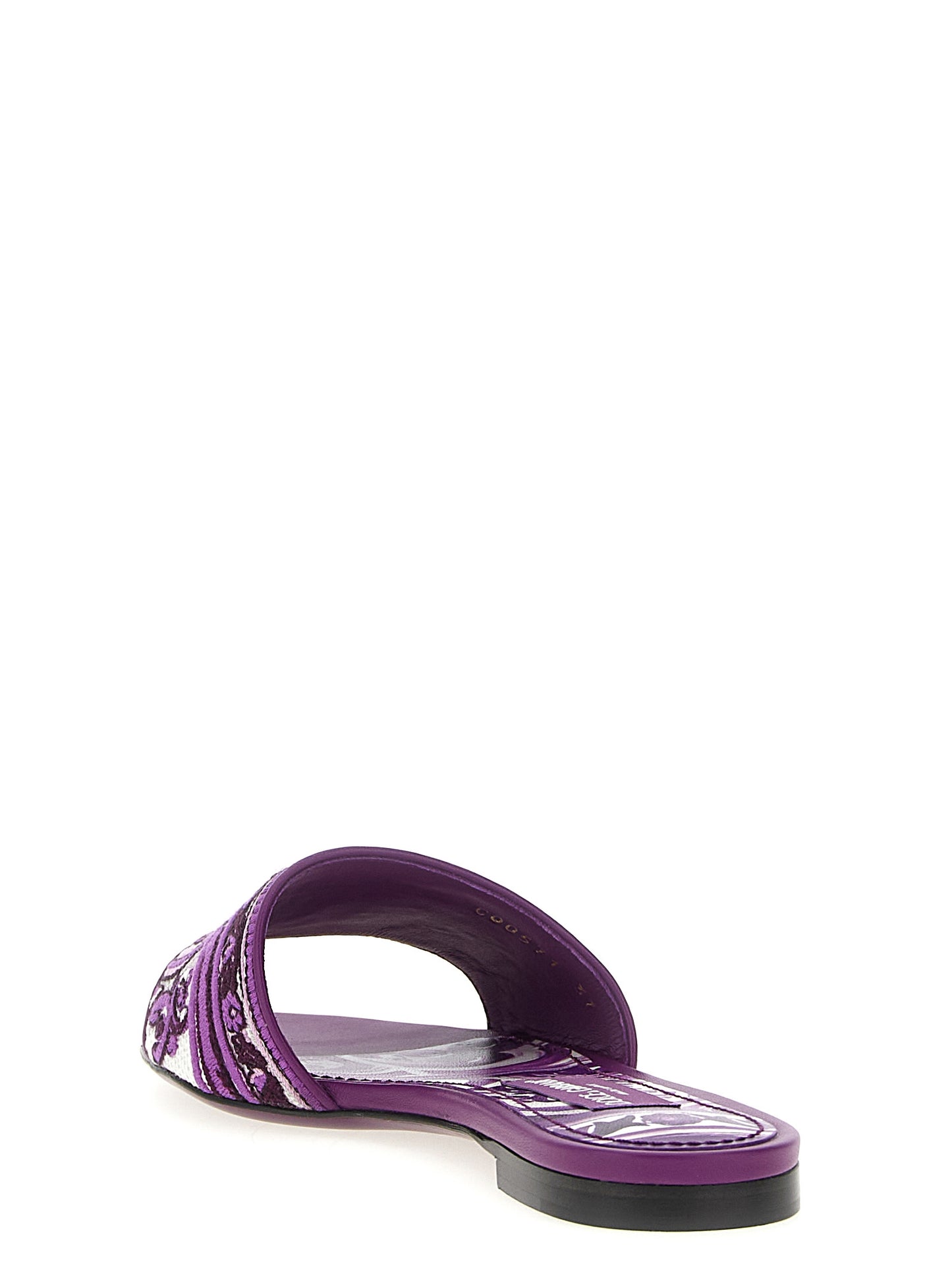 'Maiolica' embroidery slides Sandals