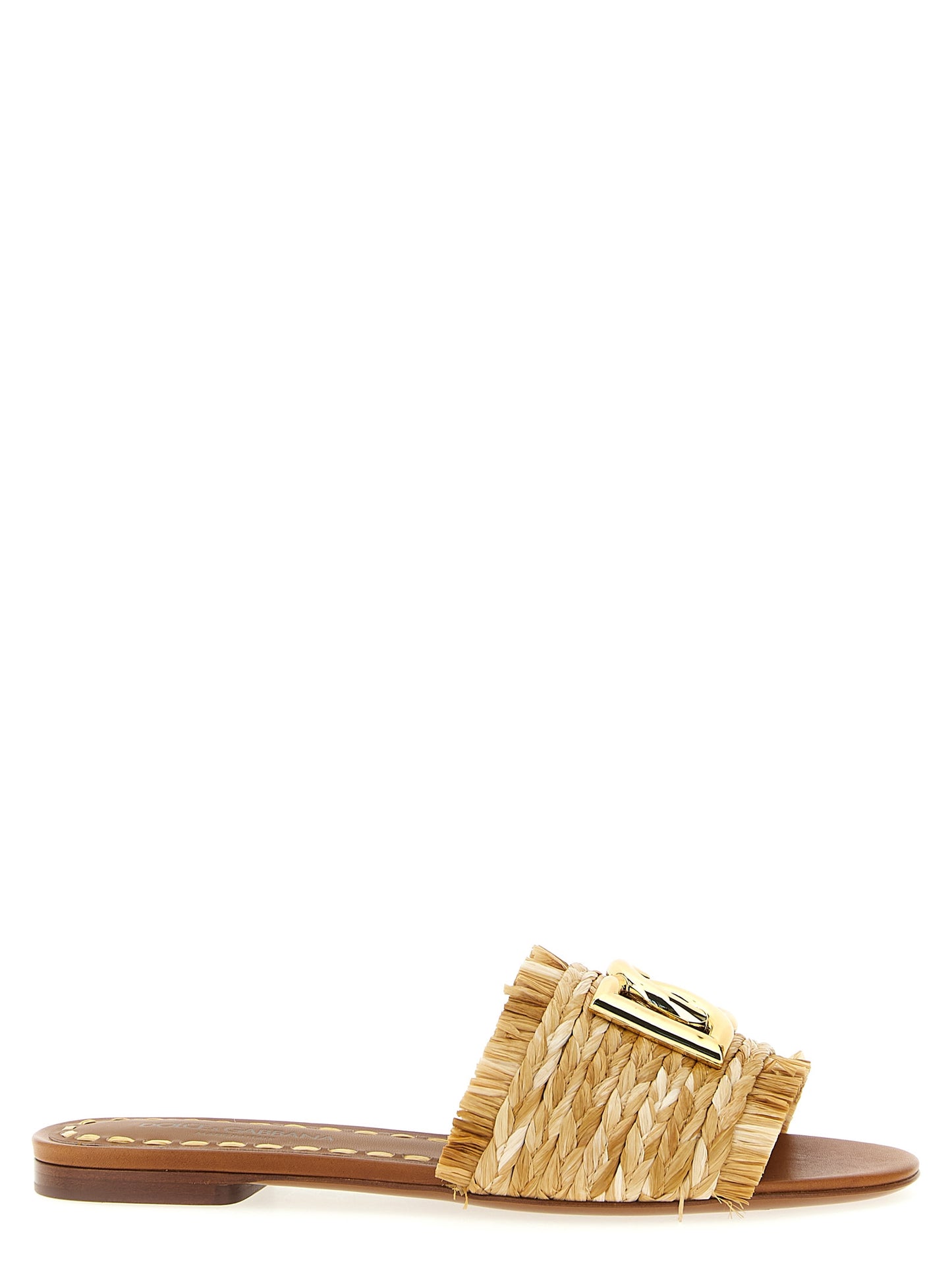 Raffia braid slides Sandals