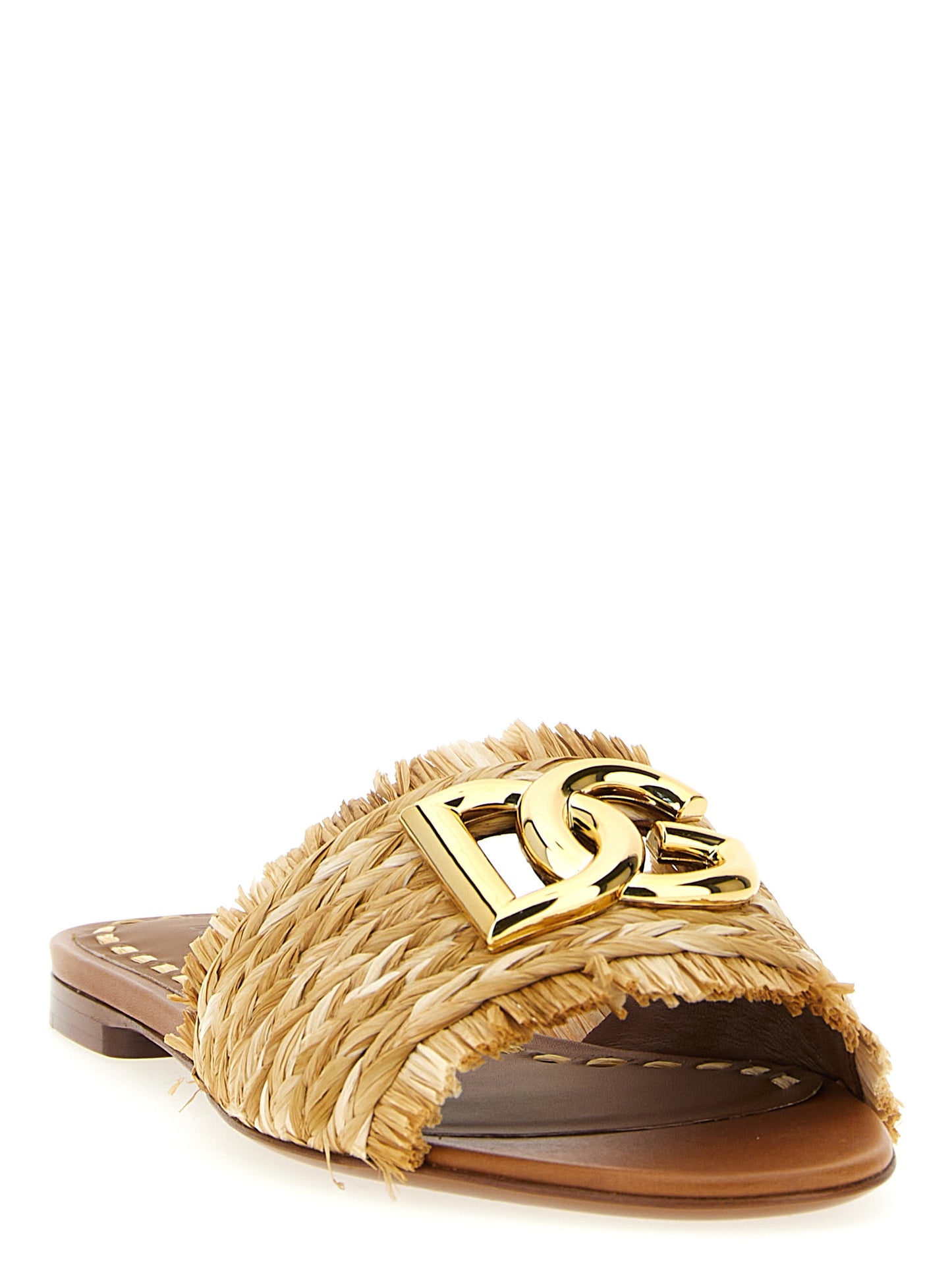 Raffia braid slides Sandals