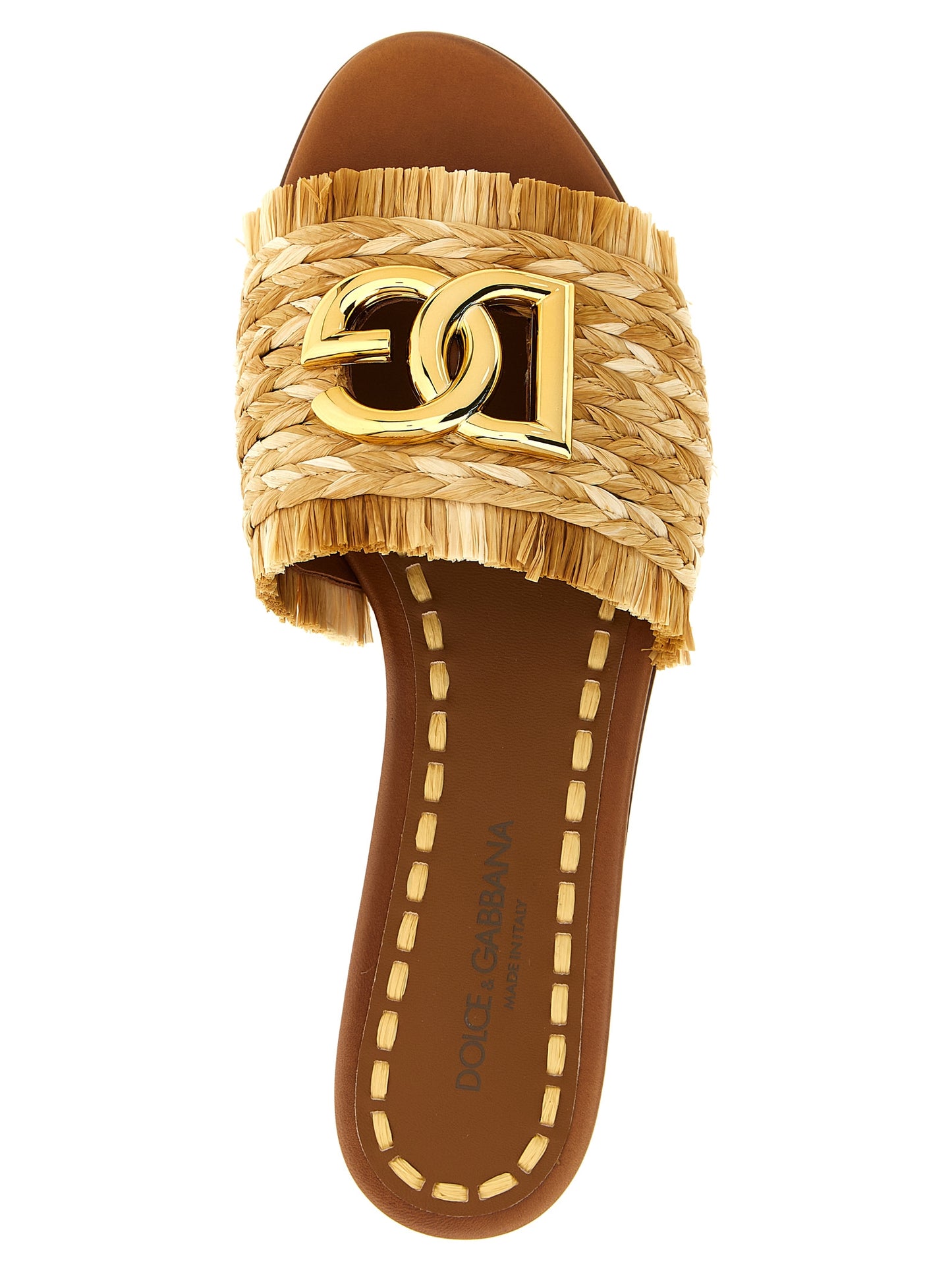 Raffia braid slides Sandals