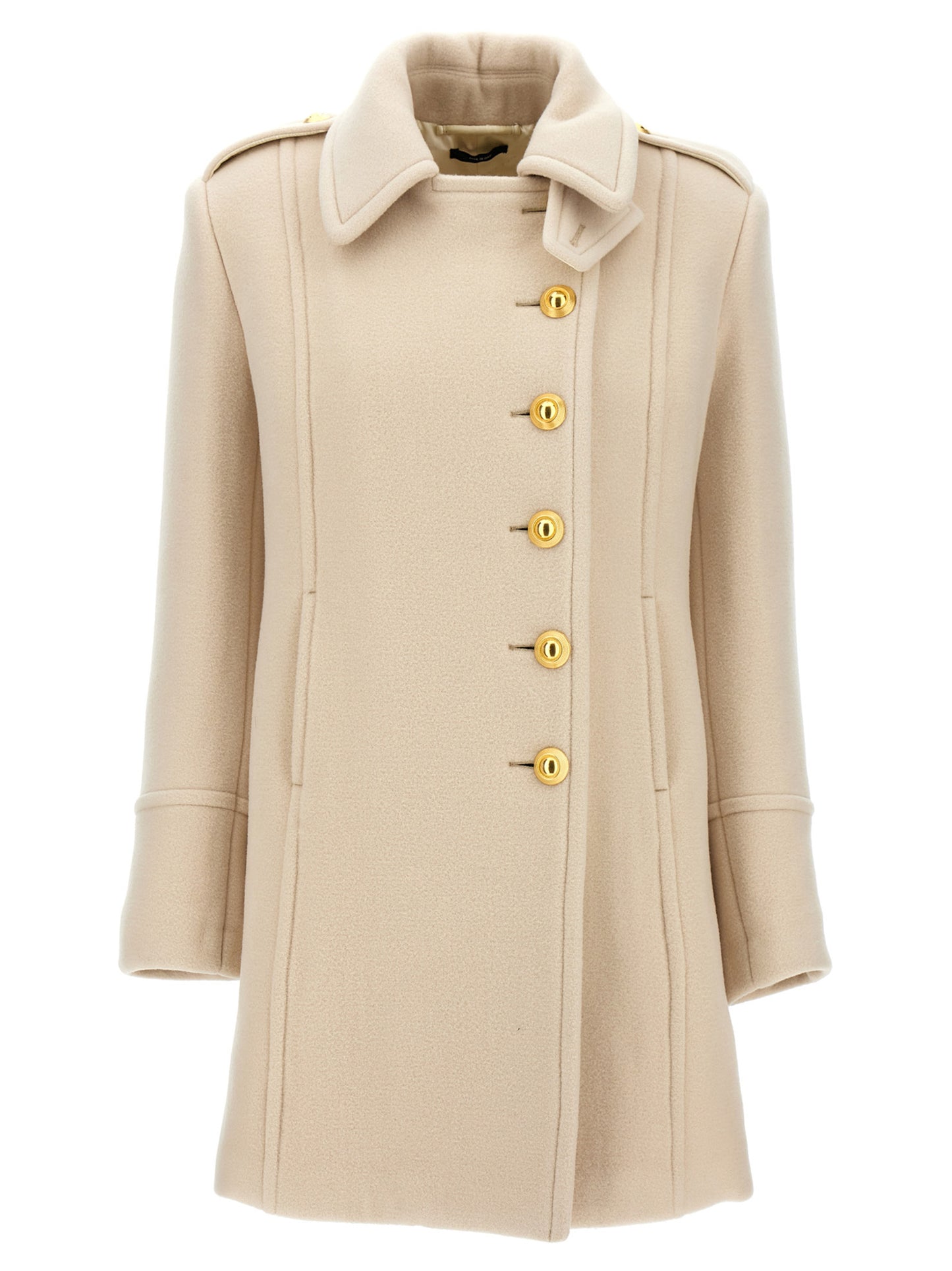 Single-breasted wool coat Coats, trench coats