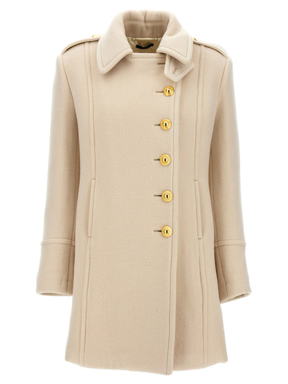 Single-breasted wool coat Coats, trench coats
