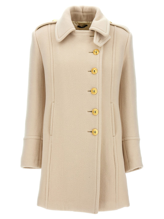 Single-breasted wool coat Coats, trench coats