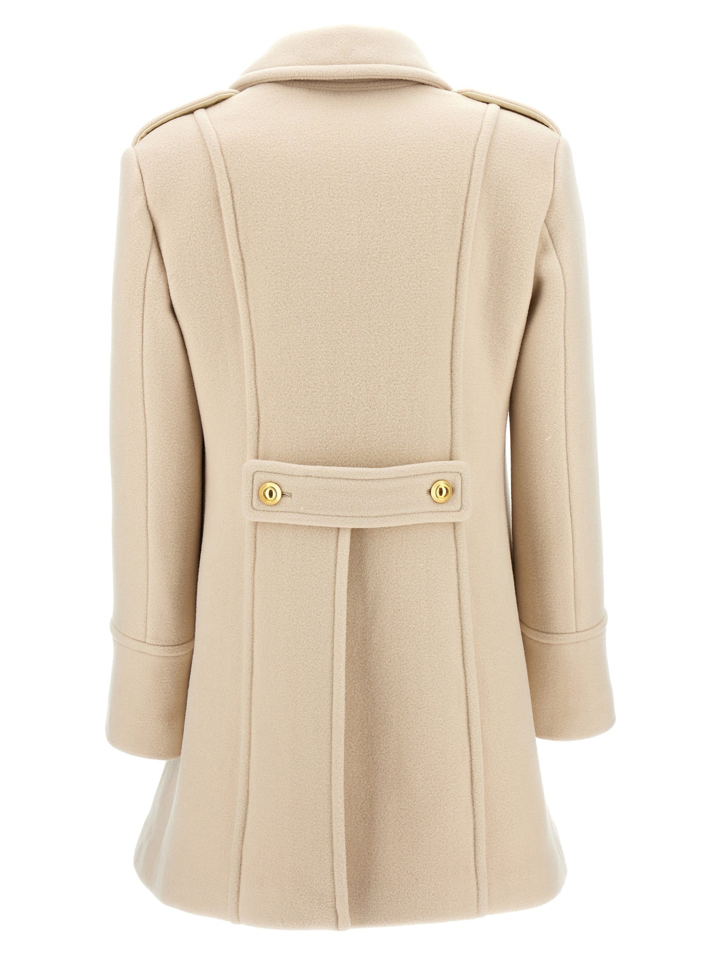 Single-breasted wool coat Coats, trench coats