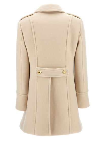 Single-breasted wool coat Coats, trench coats