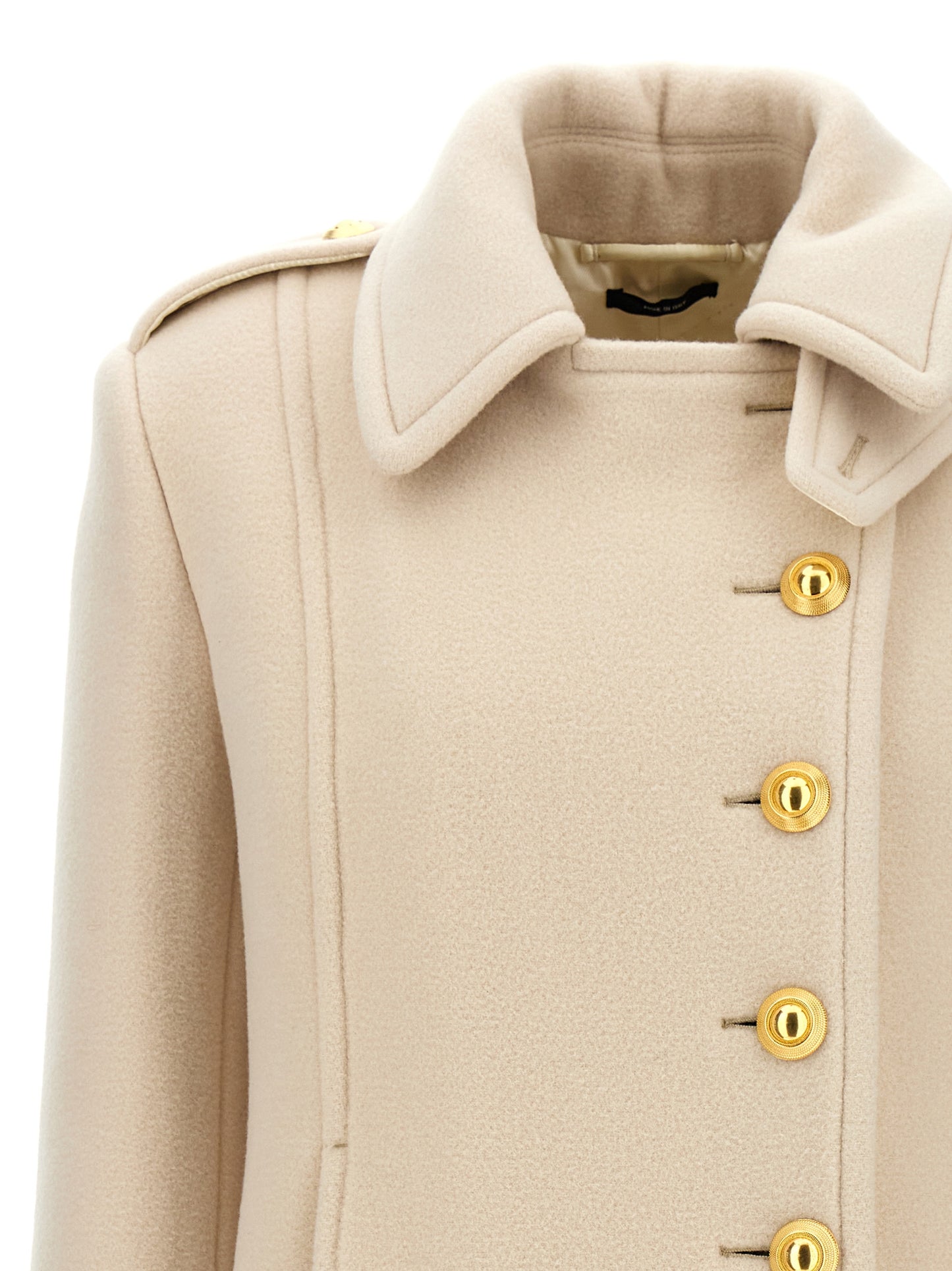 Single-breasted wool coat Coats, trench coats