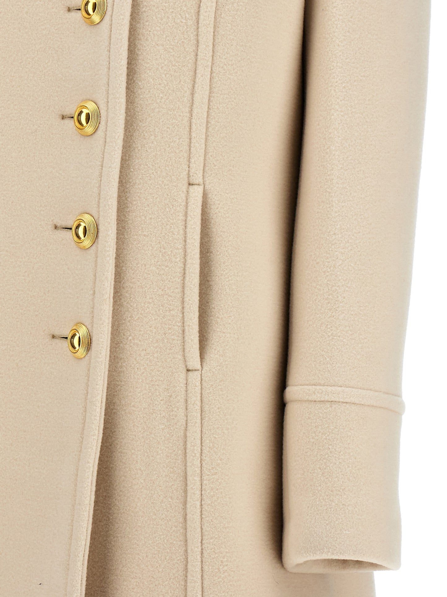 Single-breasted wool coat Coats, trench coats