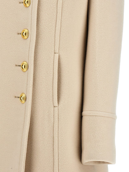 Single-breasted wool coat Coats, trench coats