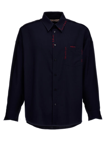Cool wool shirt with contrast stitching Shirt, blouse