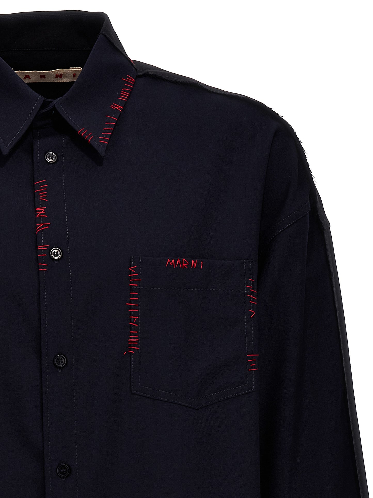 Cool wool shirt with contrast stitching Shirt, blouse