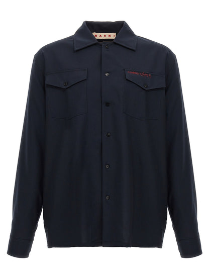 Logo embroidery shirt Shirt, blouse