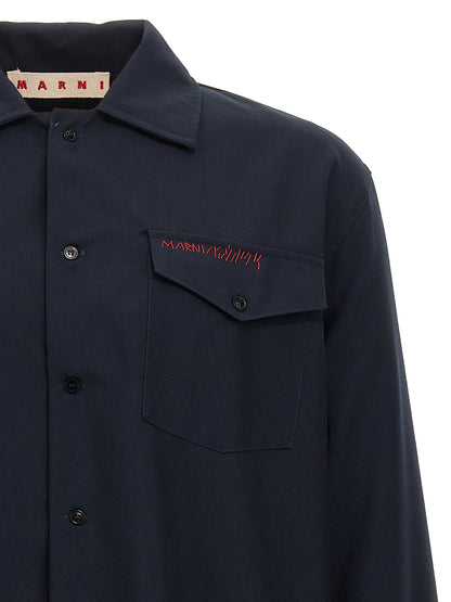 Logo embroidery shirt Shirt, blouse