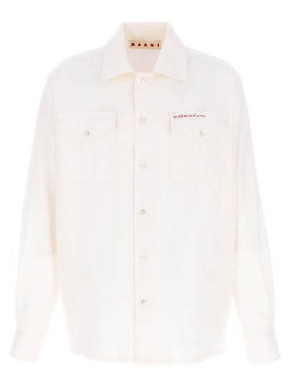 Logo embroidery shirt Shirt, blouse