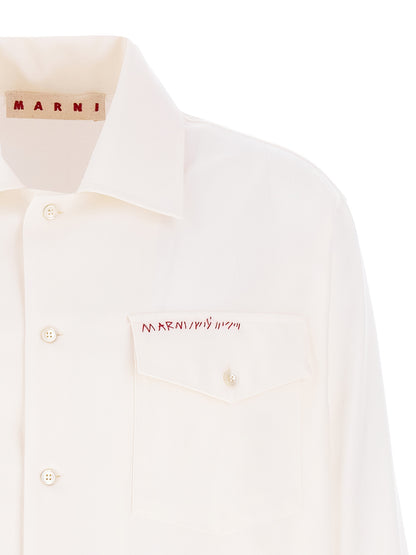 Logo embroidery shirt Shirt, blouse
