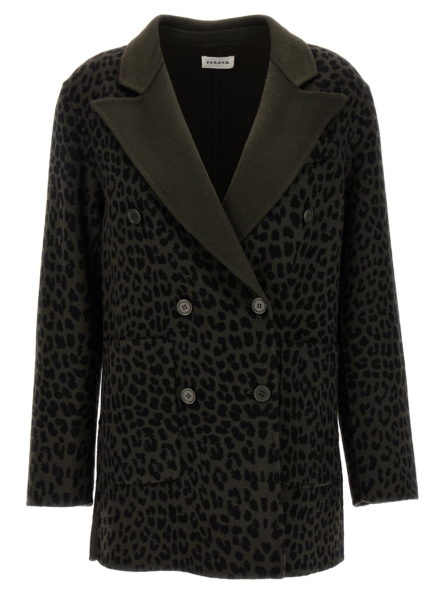 Animal print double-breasted blazer Blazer and Suits