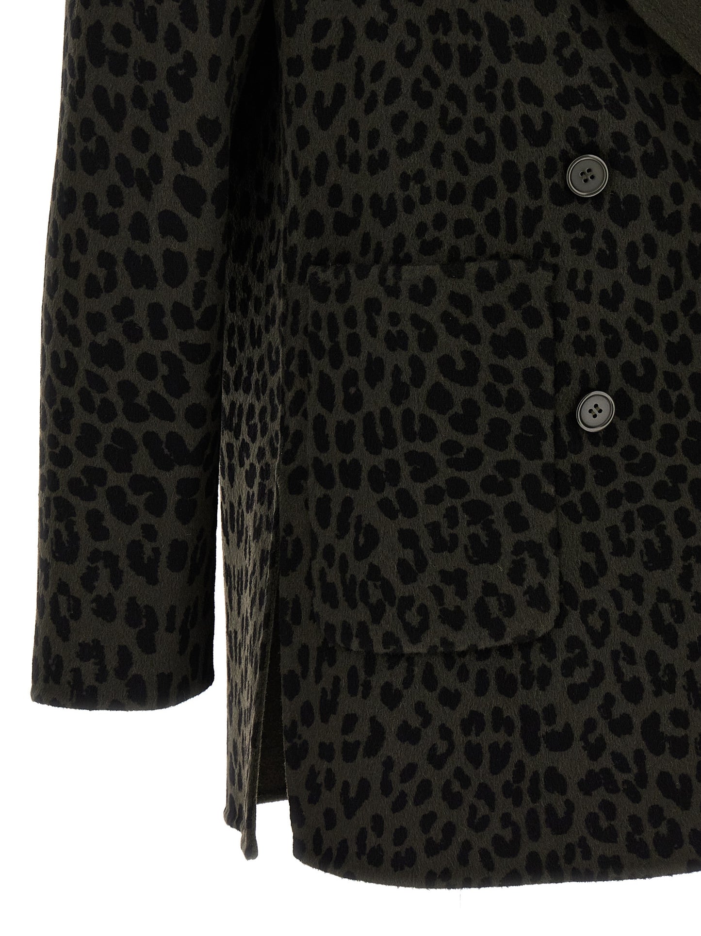 Animal print double-breasted blazer Blazer and Suits