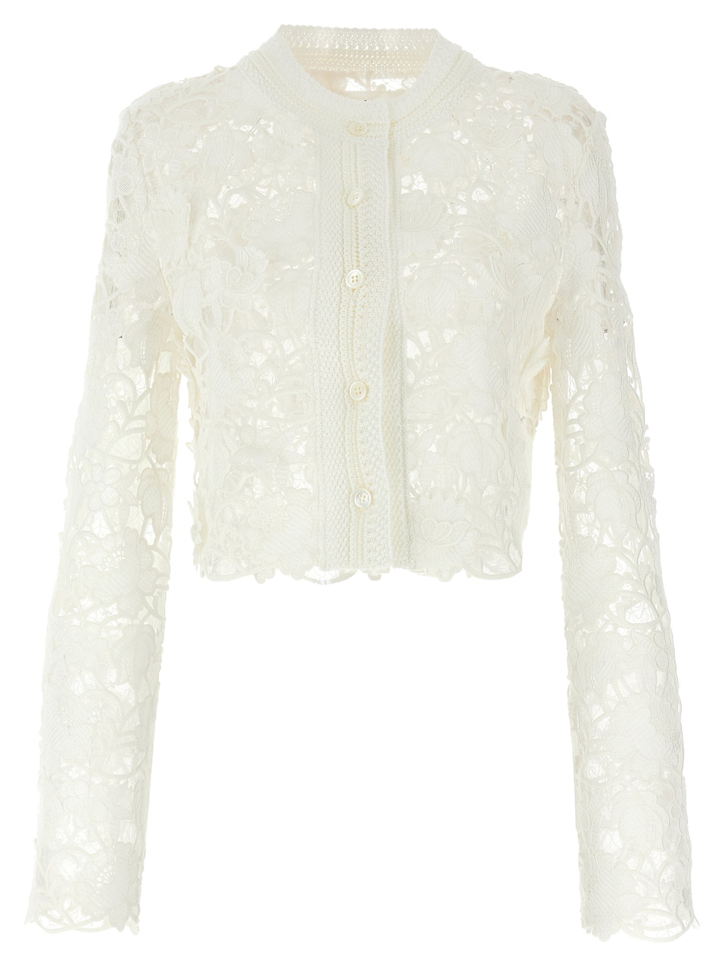 Macramé tulle cardigan Sweater, cardigans