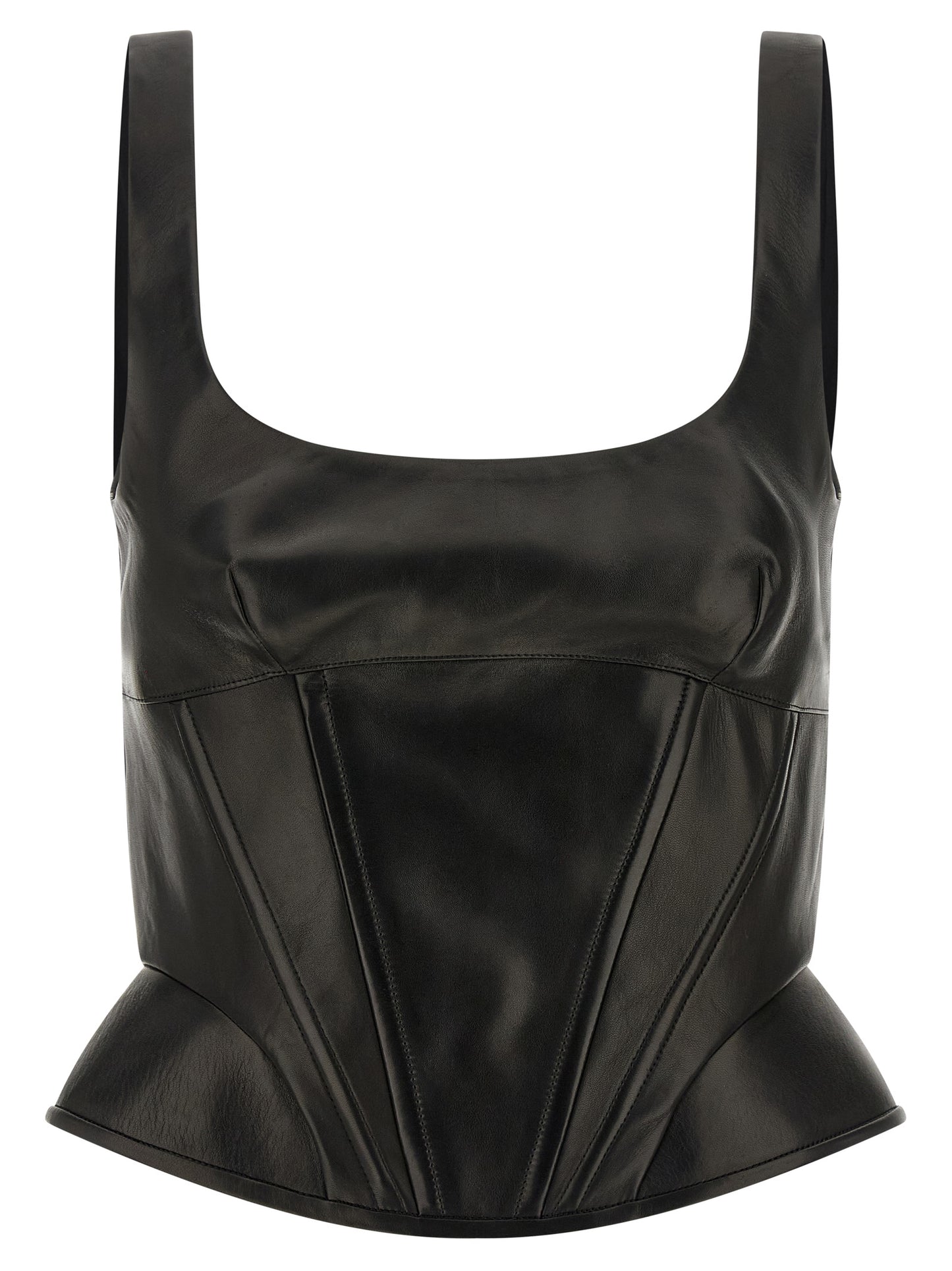 Peplos leather top Tops
