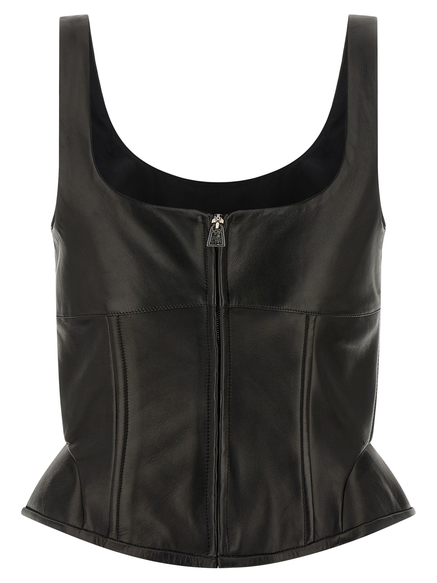Peplos leather top Tops