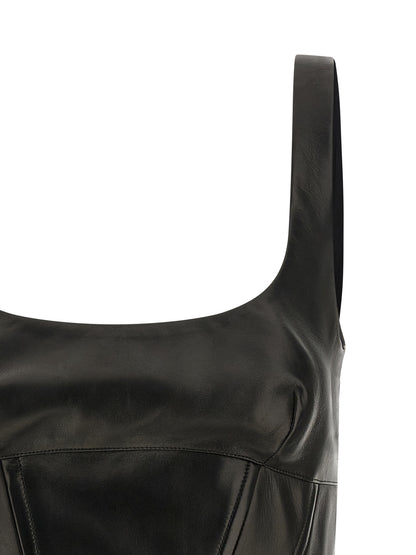 Peplos leather top Tops