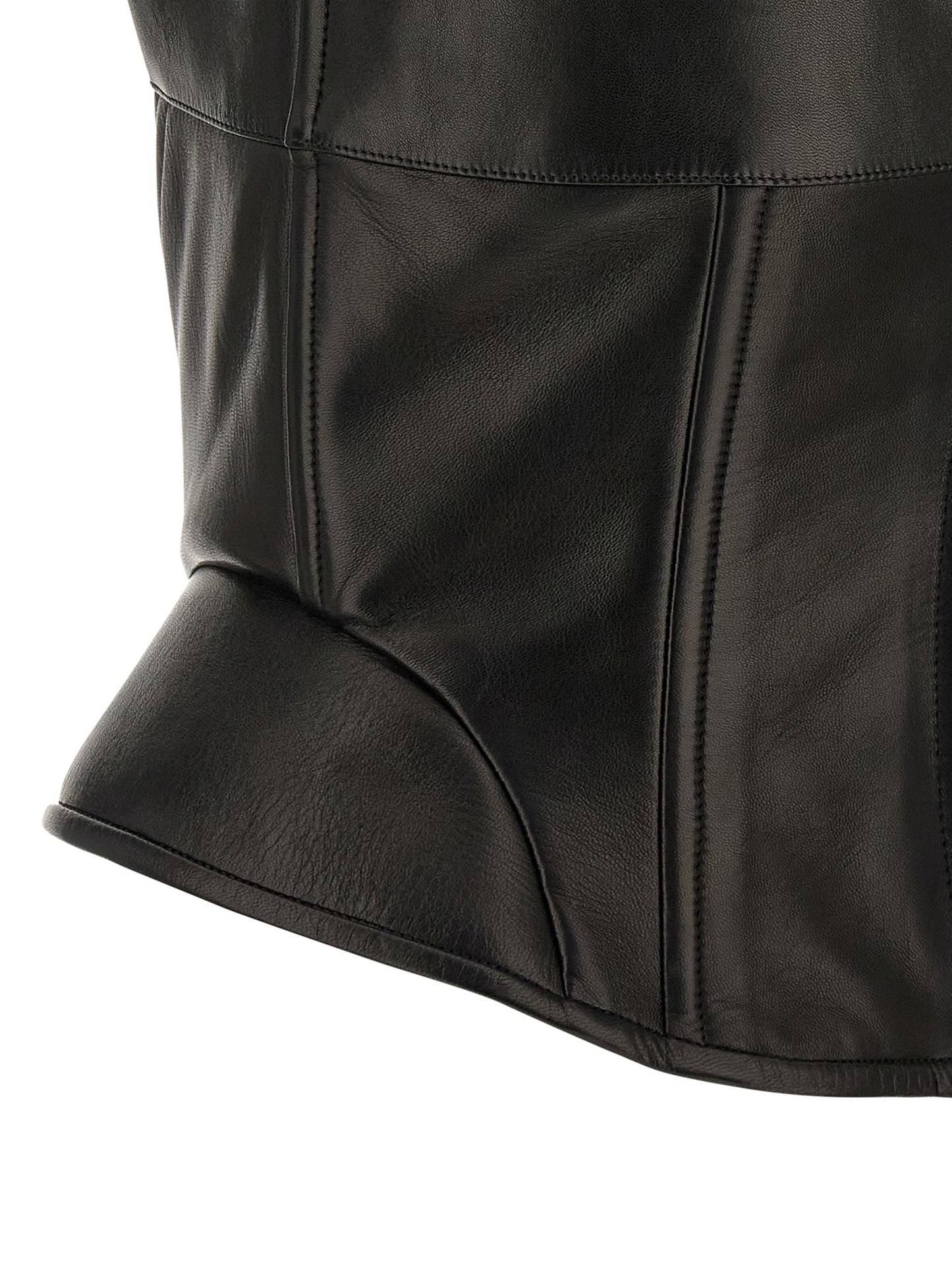 Peplos leather top Tops
