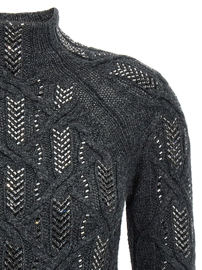 Crystal braid sweater Sweater, cardigans