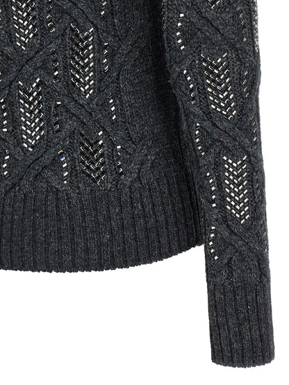 Crystal braid sweater Sweater, cardigans