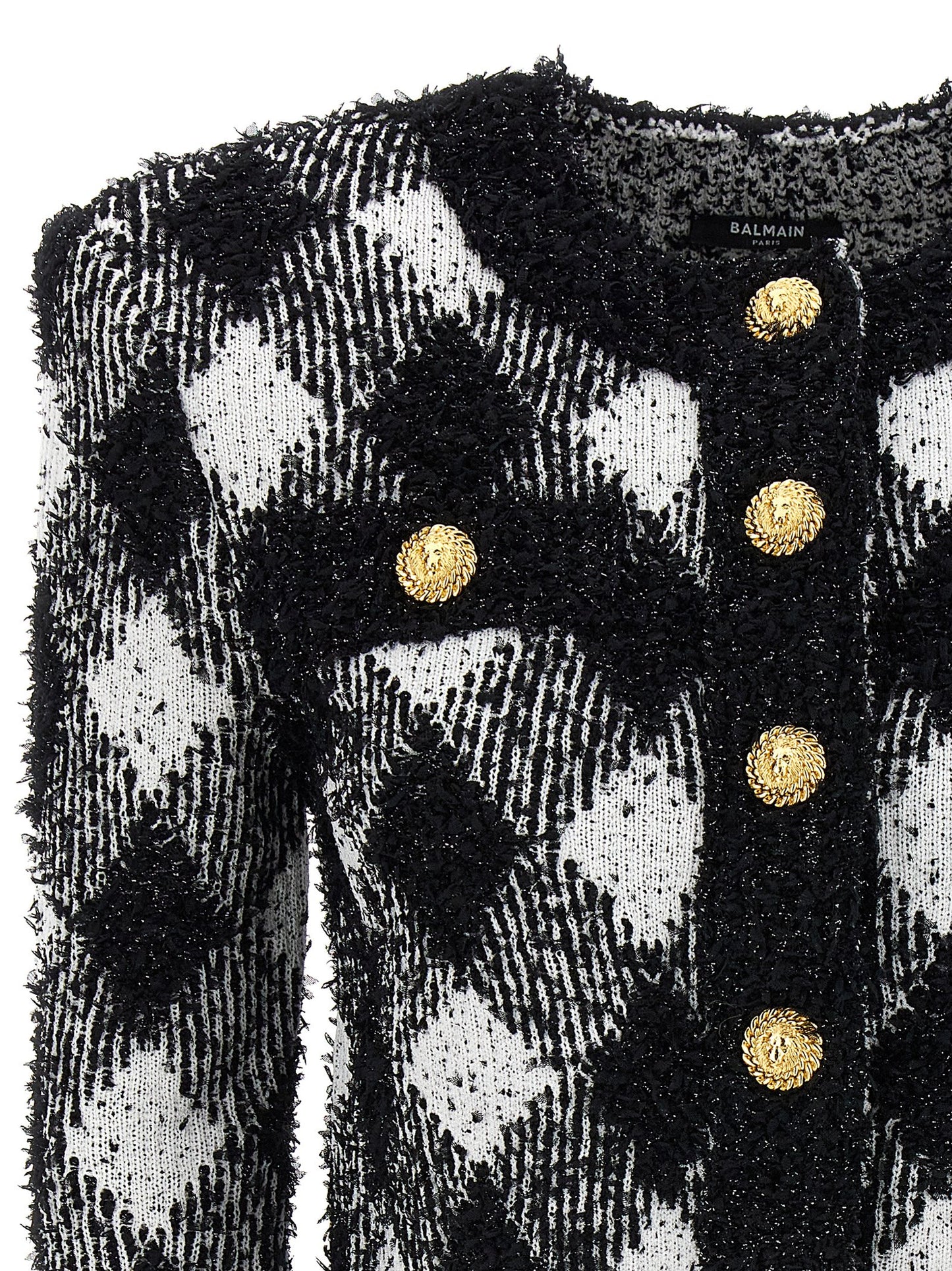 Vichy tweed short jacket Blazer and Suits