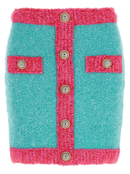 'Leone' button two-tone skirt Skirts