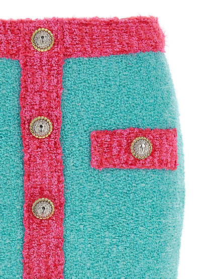 'Leone' button two-tone skirt Skirts