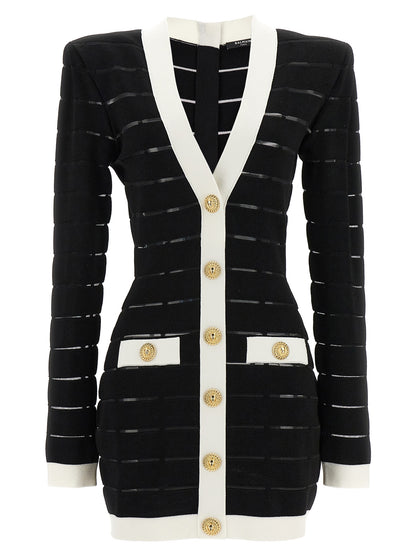 Two-tone knit dress Dresses