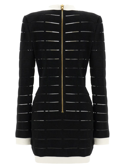 Two-tone knit dress Dresses