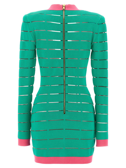 Two-tone knit dress Dresses