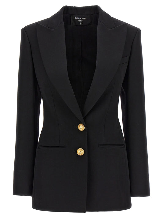 Logo button double-breasted blazer Blazer and Suits