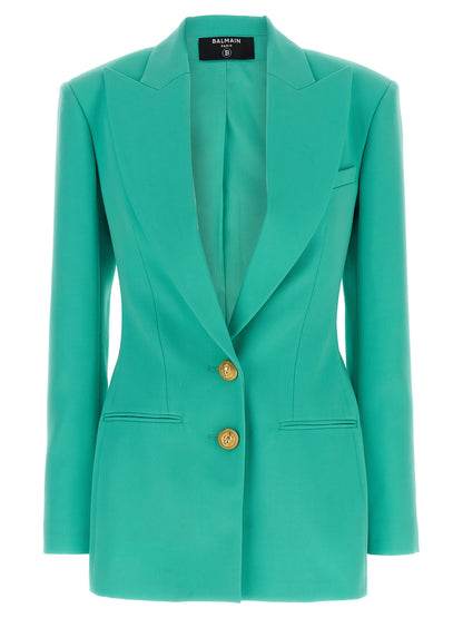 Logo button double-breasted blazer Blazer and Suits