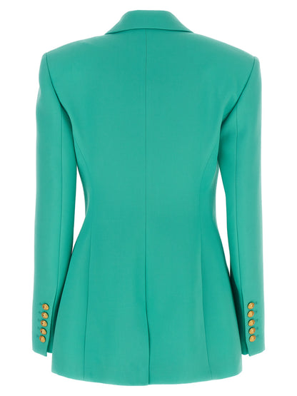Logo button double-breasted blazer Blazer and Suits