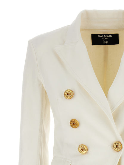 Double-breasted denim blazer Blazer and Suits