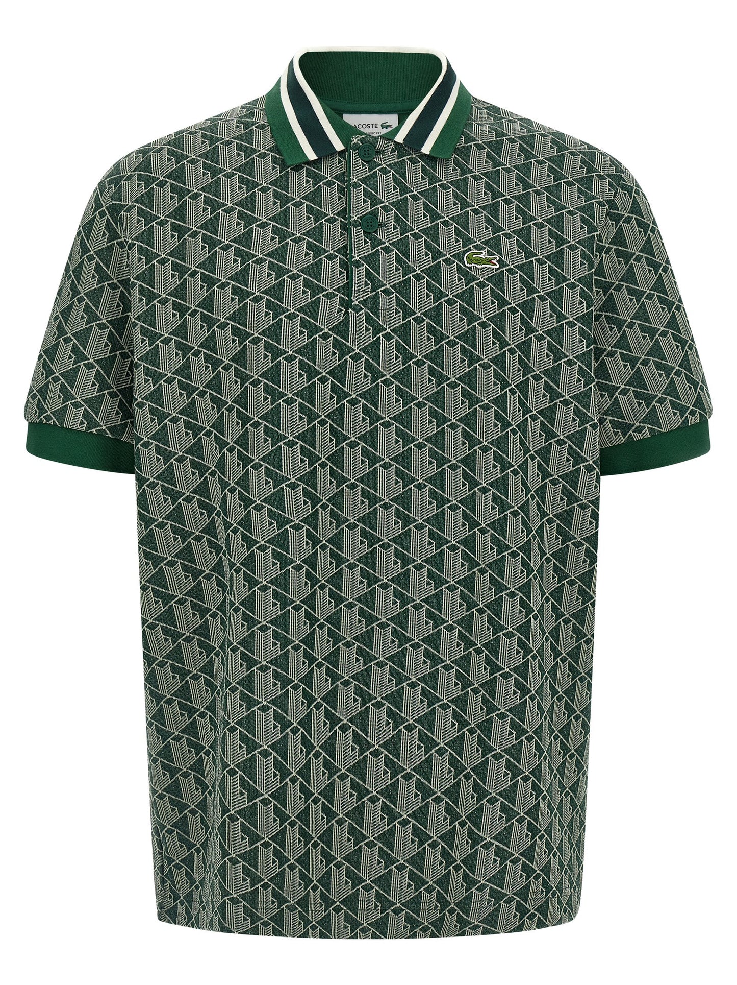 Jacquard monogram polo shirt Polo