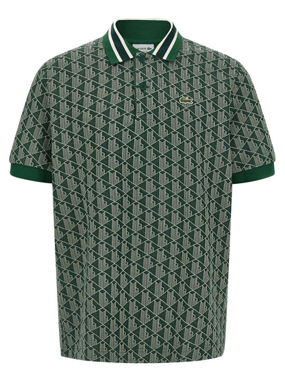 Jacquard monogram polo shirt Polo