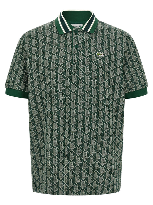 Jacquard monogram polo shirt Polo