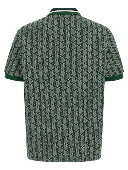 Jacquard monogram polo shirt Polo