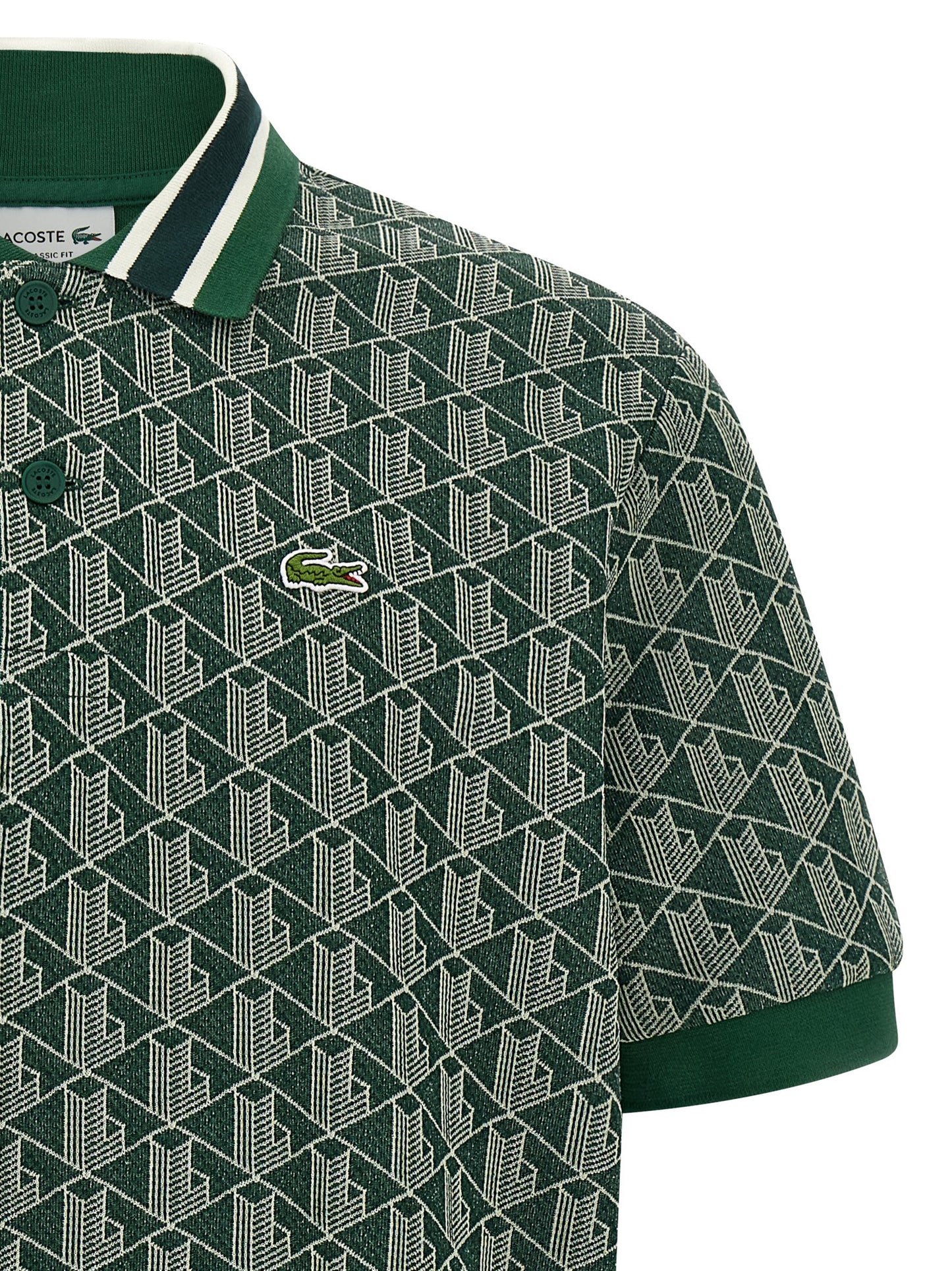 Jacquard monogram polo shirt Polo