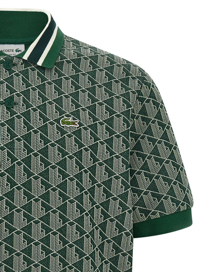 Jacquard monogram polo shirt Polo