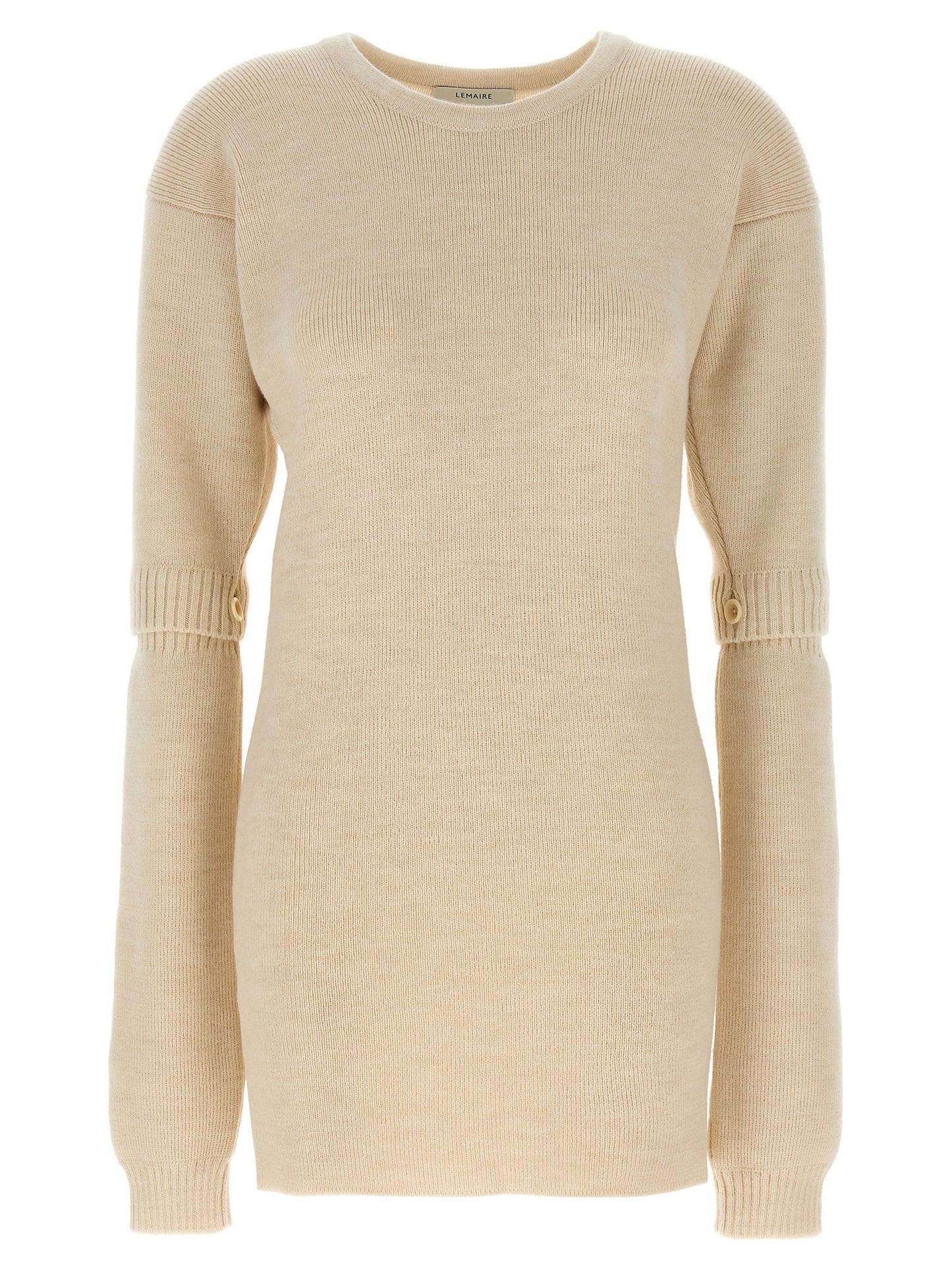 Knitted dress with removable sleeves Dresses