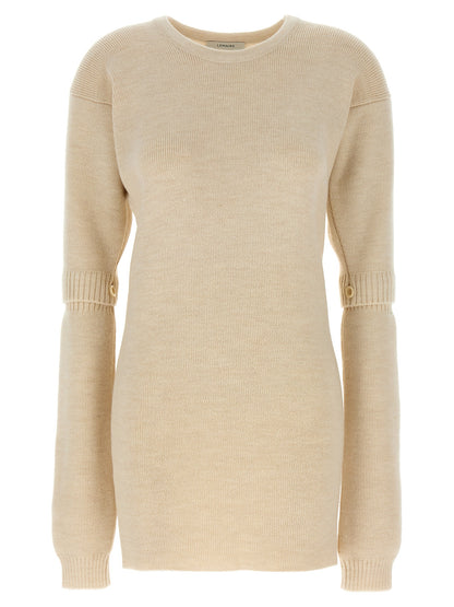 Knitted dress with removable sleeves Dresses