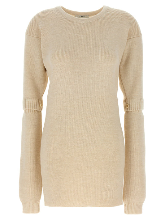 Knitted dress with removable sleeves Dresses