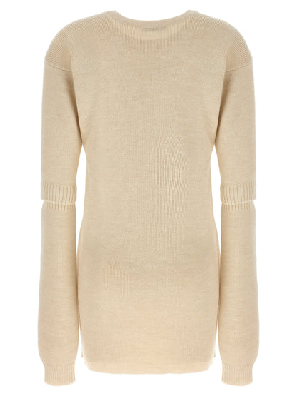 Knitted dress with removable sleeves Dresses
