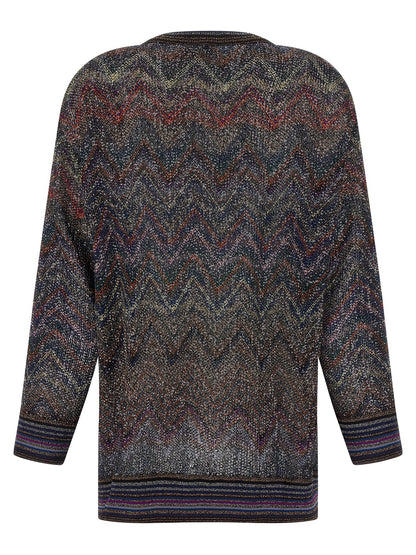 Zigzag pattern cardigan Sweater, cardigans