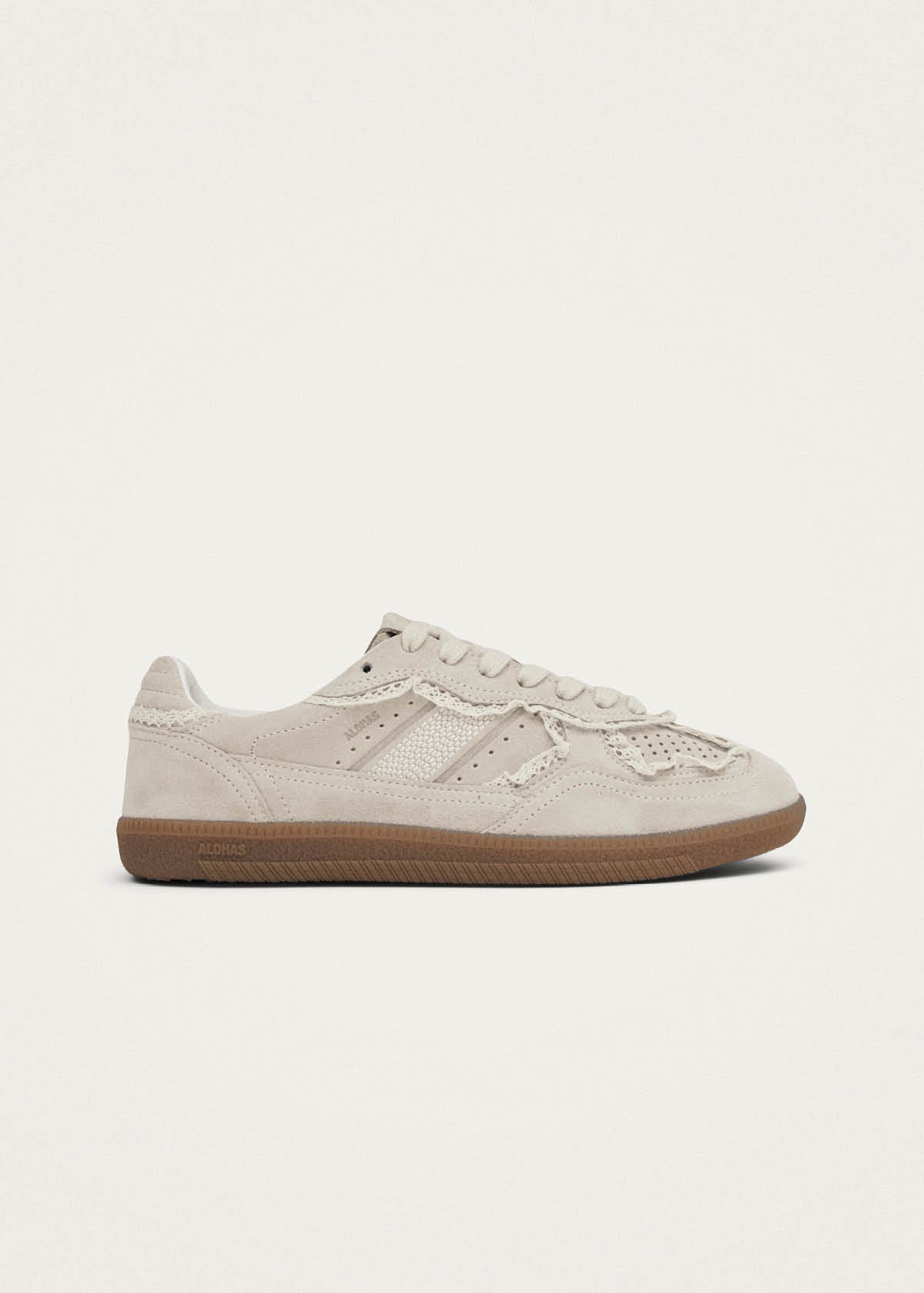Alohas Tb.490 crochet cream leather sneakers